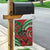 Mele Kalikimaka Hawaii Garden Flag Mongoose Santa With Ohia Lehua