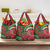 Mele Kalikimaka Hawaii Grocery Bag Mongoose Santa With Ohia Lehua