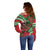 Mele Kalikimaka Hawaii Off Shoulder Sweater Mongoose Santa With Ohia Lehua