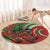 Mele Kalikimaka Hawaii Round Carpet Mongoose Santa With Ohia Lehua