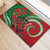 Mele Kalikimaka Hawaii Rubber Doormat Mongoose Santa With Ohia Lehua