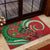 Mele Kalikimaka Hawaii Rubber Doormat Mongoose Santa With Ohia Lehua