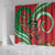 Mele Kalikimaka Hawaii Shower Curtain Mongoose Santa With Ohia Lehua