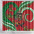 Mele Kalikimaka Hawaii Shower Curtain Mongoose Santa With Ohia Lehua