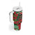 Mele Kalikimaka Hawaii Tumbler With Handle Mongoose Santa With Ohia Lehua