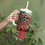 Mele Kalikimaka Hawaii Tumbler With Handle Mongoose Santa With Ohia Lehua