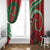 Mele Kalikimaka Hawaii Window Curtain Mongoose Santa With Ohia Lehua