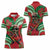 Mele Kalikimaka Hawaii Women Polo Shirt Mongoose Santa With Ohia Lehua