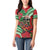 Mele Kalikimaka Hawaii Women Polo Shirt Mongoose Santa With Ohia Lehua