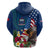 United States And Samoa Hoodie USA Flag Eagle Mix Samoan Coat Of Arms LT14 - Polynesian Pride