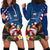 United States And Samoa Hoodie Dress USA Flag Eagle Mix Samoan Coat Of Arms LT14 - Polynesian Pride