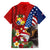 United States And Tonga Hawaiian Shirt USA Flag Eagle Mix Tongan Coat Of Arms Ngatu Pattern LT14 - Polynesian Pride