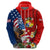 United States And Tonga Hoodie USA Flag Eagle Mix Tongan Coat Of Arms Ngatu Pattern LT14 - Polynesian Pride