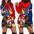 United States And Tonga Hoodie Dress USA Flag Eagle Mix Tongan Coat Of Arms Ngatu Pattern LT14 - Polynesian Pride