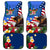 United States And Fiji Car Mats USA Flag Eagle Mix Fijian Coat Of Arms Tapa Pattern LT14 Blue - Polynesian Pride