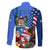 United States And Fiji Family Matching Puletasi Dress and Hawaiian Shirt USA Flag Eagle Mix Fijian Coat Of Arms Tapa Pattern LT14 - Polynesian Pride