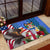 United States And Fiji Rubber Doormat USA Flag Eagle Mix Fijian Coat Of Arms Tapa Pattern LT14 - Polynesian Pride