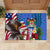 United States And Fiji Rubber Doormat USA Flag Eagle Mix Fijian Coat Of Arms Tapa Pattern LT14 - Polynesian Pride