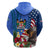 United States And Fiji Zip Hoodie USA Flag Eagle Mix Fijian Coat Of Arms Tapa Pattern LT14 - Polynesian Pride