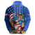 United States And Fiji Zip Hoodie USA Flag Eagle Mix Fijian Coat Of Arms Tapa Pattern LT14 - Polynesian Pride