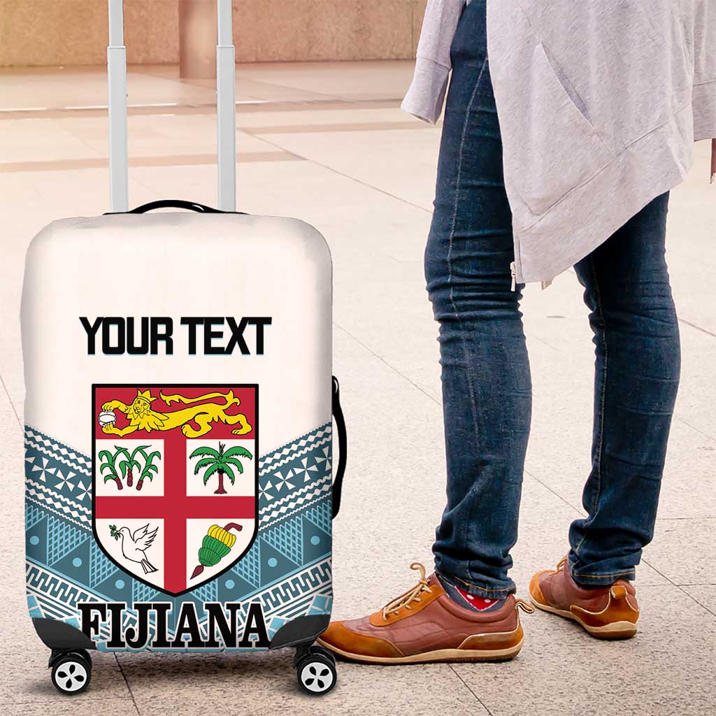 Custom Fiji Tapa Rugby 2025 Luggage Cover Go Champions Fijiana