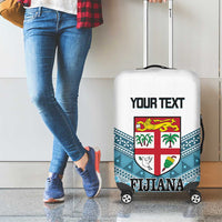 Custom Fiji Tapa Rugby 2025 Luggage Cover Go Champions Fijiana