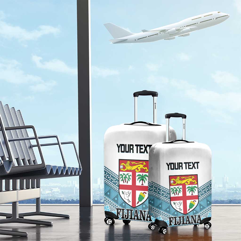 Custom Fiji Tapa Rugby 2025 Luggage Cover Go Champions Fijiana