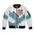 Custom Fiji Tapa Rugby 2025 Sleeve Zip Bomber Jacket Go Champions Fijiana