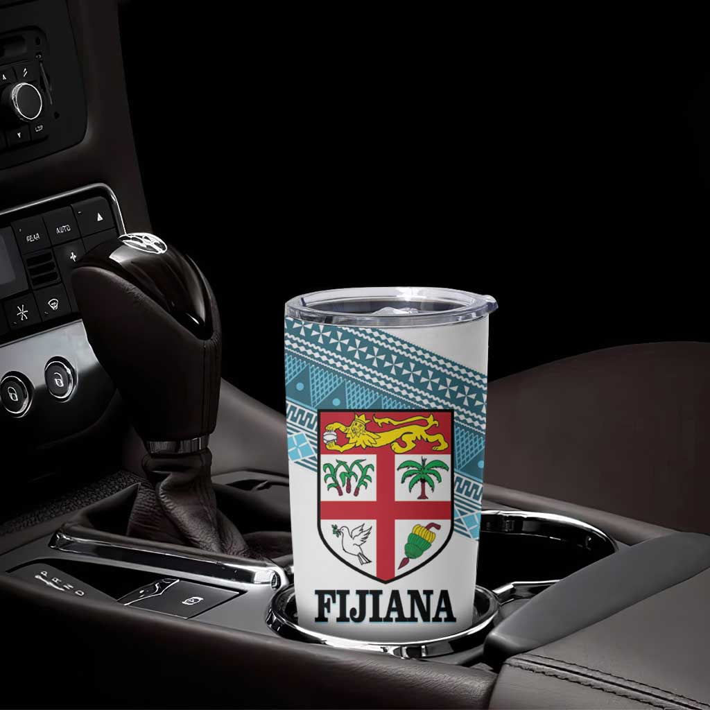 Custom Fiji Tapa Rugby 2025 Tumbler Cup Go Champions Fijiana