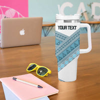 Custom Fiji Tapa Rugby 2025 Tumbler With Handle Go Champions Fijiana