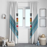Custom Fiji Tapa Rugby 2025 Window Curtain Go Champions Fijiana