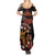 Cook Islands ANZAC Day Summer Maxi Dress Poppies With Sea Turtle LT14 - Polynesian Pride