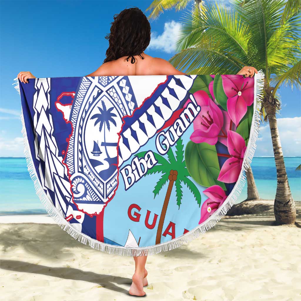 Biba Guam Liberation Day Beach Blanket Tano y Chamoru Latte Stone Blue