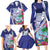 Biba Guam Liberation Day Family Matching Long Sleeve Bodycon Dress and Hawaiian Shirt Tano y Chamoru Latte Stone Blue