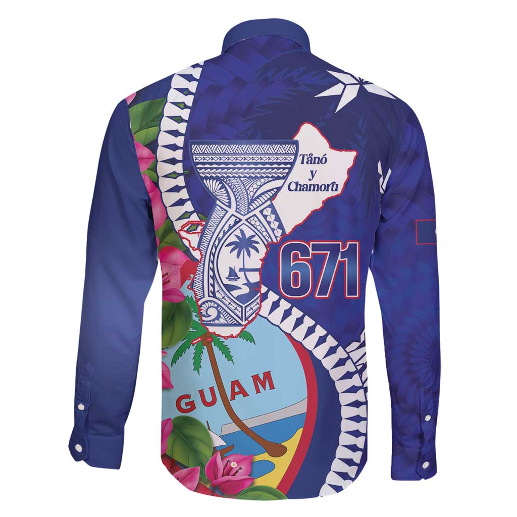Biba Guam Liberation Day Family Matching Long Sleeve Bodycon Dress and Hawaiian Shirt Tano y Chamoru Latte Stone Blue LT14 - Polynesian Pride