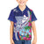Biba Guam Liberation Day Family Matching Short Sleeve Bodycon Dress and Hawaiian Shirt Tano y Chamoru Latte Stone Blue