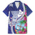 Biba Guam Liberation Day Family Matching Tank Maxi Dress and Hawaiian Shirt Tano y Chamoru Latte Stone Blue