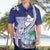 Biba Guam Liberation Day Hawaiian Shirt Tano y Chamoru Latte Stone Blue