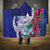 Biba Guam Liberation Day Hooded Blanket Tano y Chamoru Latte Stone Blue