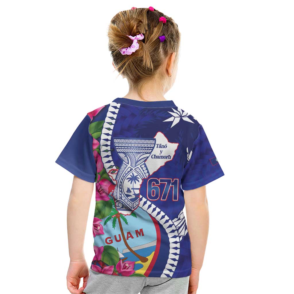 Biba Guam Liberation Day Kid T Shirt Tano y Chamoru Latte Stone Blue