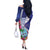 Biba Guam Liberation Day Off The Shoulder Long Sleeve Dress Tano y Chamoru Latte Stone Blue