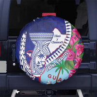 Biba Guam Liberation Day Spare Tire Cover Tano y Chamoru Latte Stone Blue