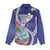 Biba Guam Liberation Day Women Casual Shirt Tano y Chamoru Latte Stone Blue