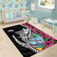 Biba Guam Liberation Day Area Rug Tano y Chamoru Latte Stone Black