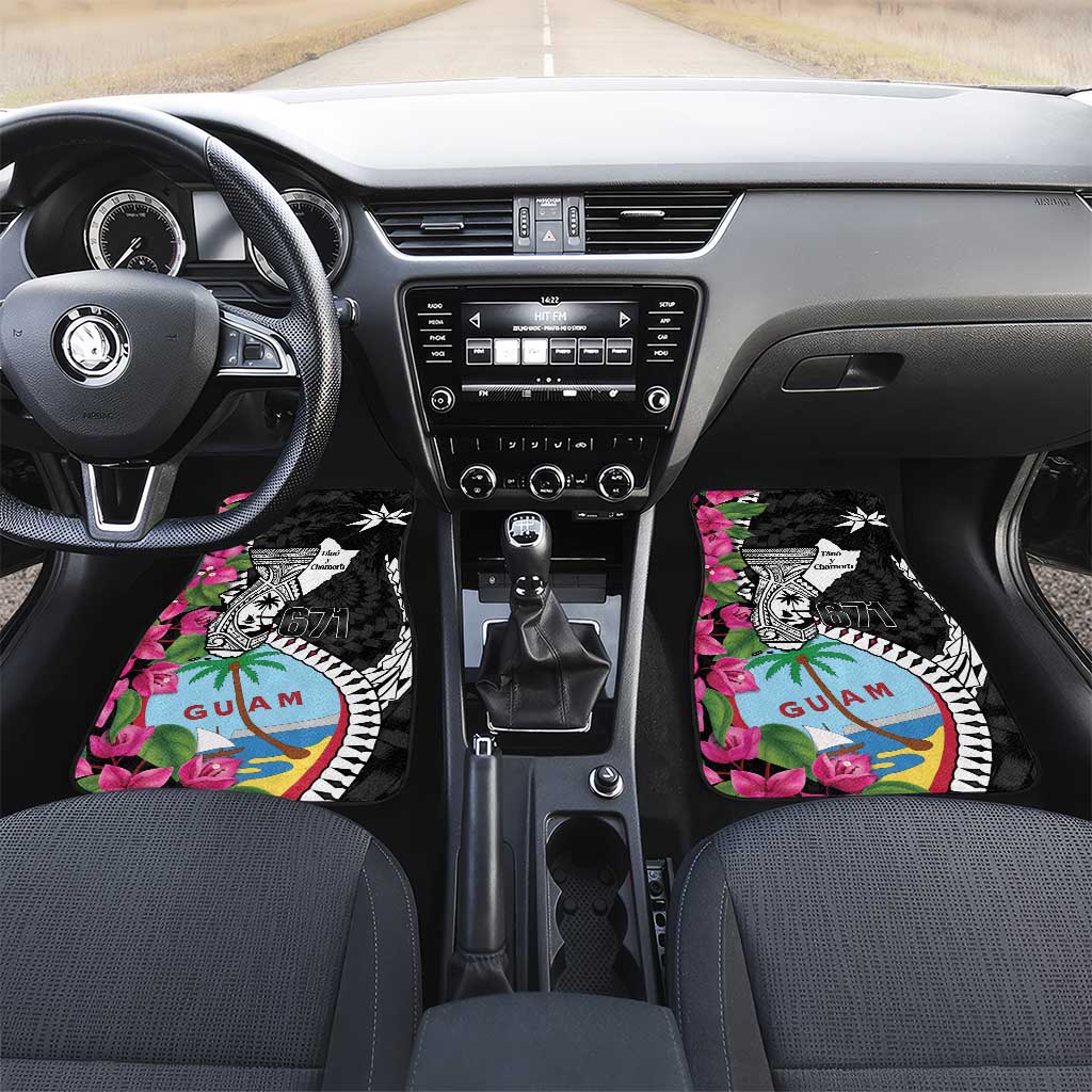 Biba Guam Liberation Day Car Mats Tano y Chamoru Latte Stone Black