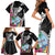 Biba Guam Liberation Day Family Matching Short Sleeve Bodycon Dress and Hawaiian Shirt Tano y Chamoru Latte Stone Black
