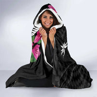 Biba Guam Liberation Day Hooded Blanket Tano y Chamoru Latte Stone Black