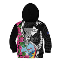Biba Guam Liberation Day Kid Hoodie Tano y Chamoru Latte Stone Black