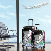 Biba Guam Liberation Day Luggage Cover Tano y Chamoru Latte Stone Black