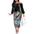 Biba Guam Liberation Day Off The Shoulder Long Sleeve Dress Tano y Chamoru Latte Stone Black
